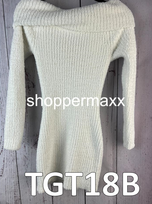 Women's Long Sleeve Mini Sweater Dress - Wild Fable, Off-White, Size Small