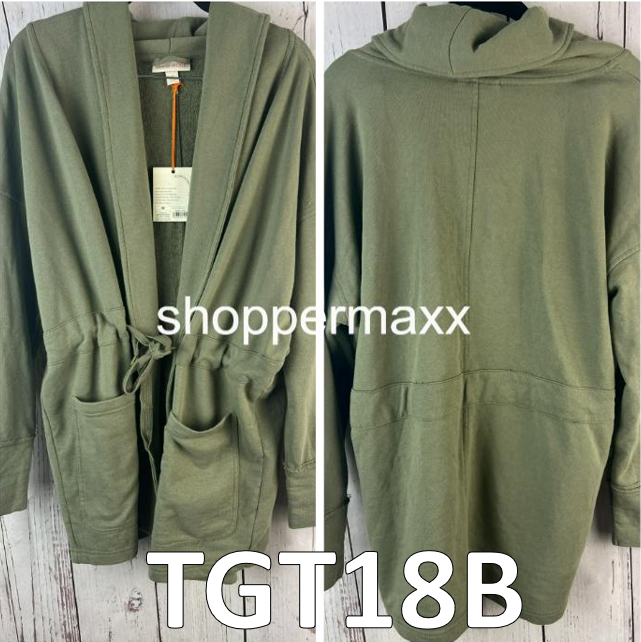WOMEN'S DRAPE FRONT JACKET - KNOX ROSE, OLIVE GREEN, SIZE MEDIUM