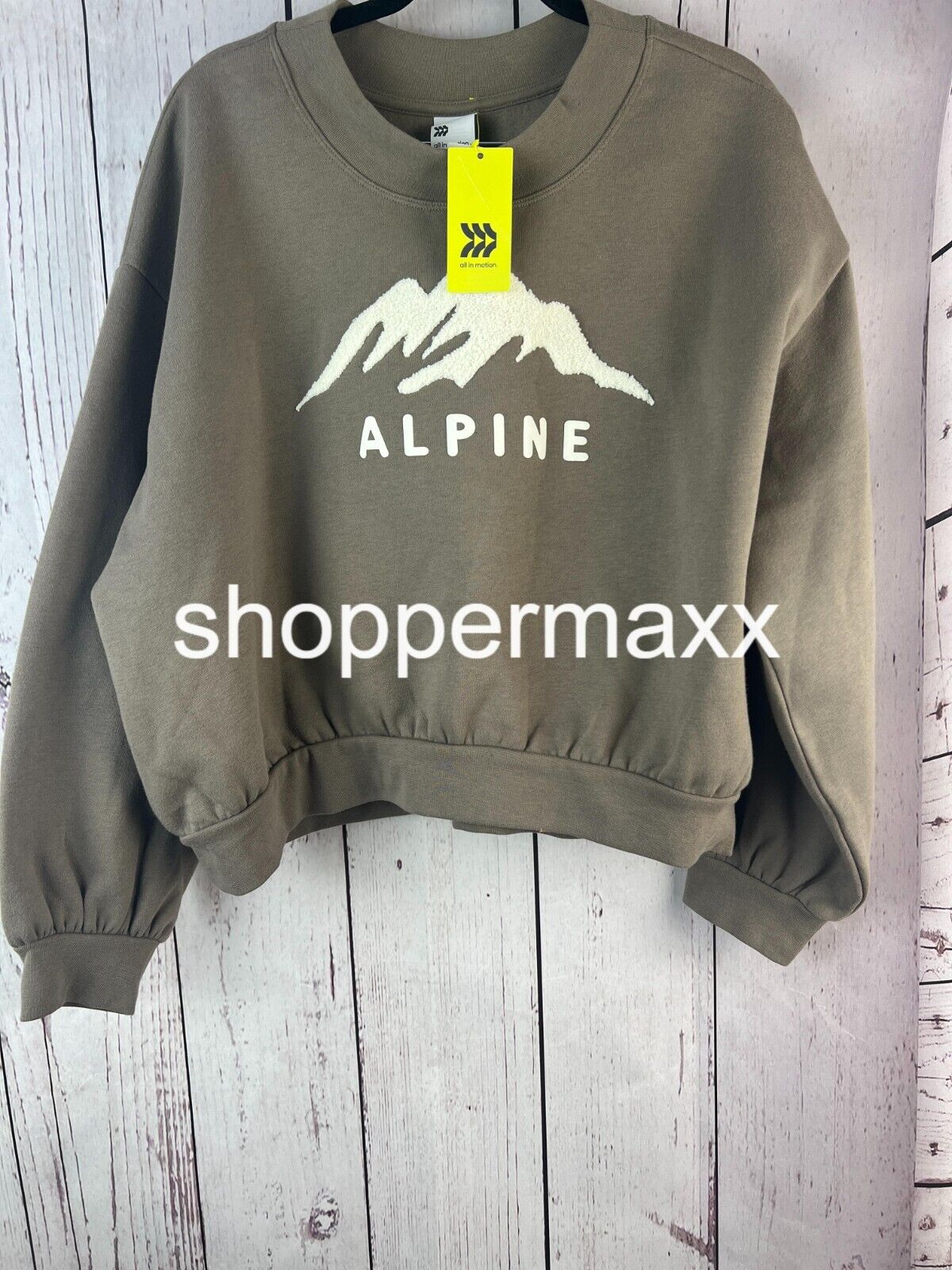Womens Pullover Graphic Fleece Sweatshirt drop-shoulder Soft Lighweight GRAY  XL