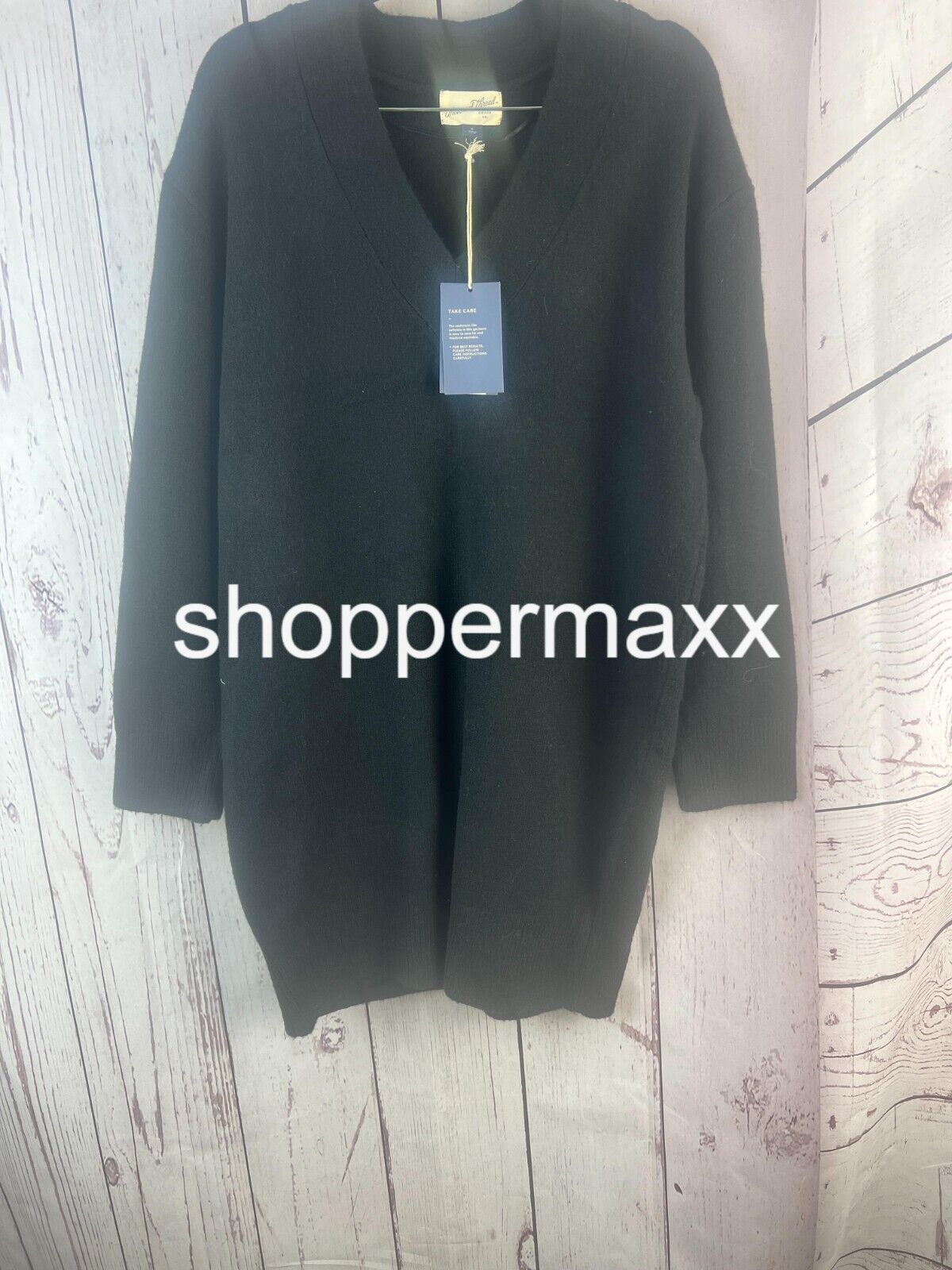 Women' Long Sleeve Tunic Mini Sweater Dress- Universal Thread, Black, Size Small