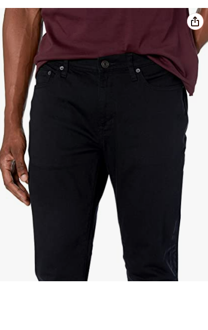 Amazon Essentials Men's Skinny-Fit Stretch Jean Washed Black 34WX34l