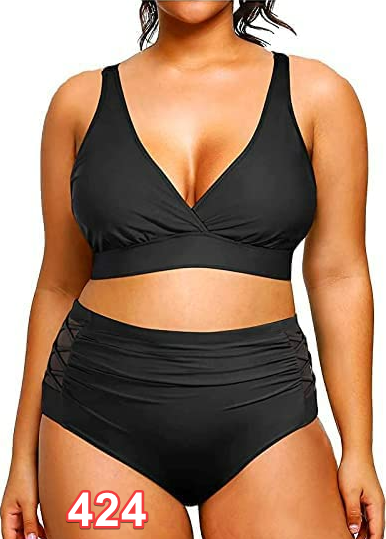 Yonique Women Bikini High Waisted Swimsuits Bathing Suits Tummy Control Swimwear