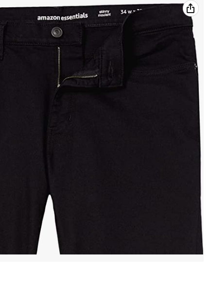Amazon Essentials Men's Skinny-Fit Stretch Jean Washed Black 34WX34l