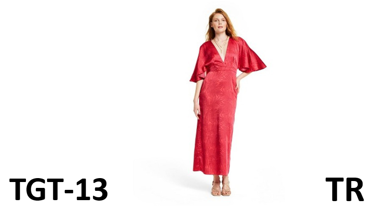 WOMEN PALM LEAF CONTRAST PRINT EXAGGERATED FLUTTER SLEEVE MAXI DRESS- FE NOEL, 2