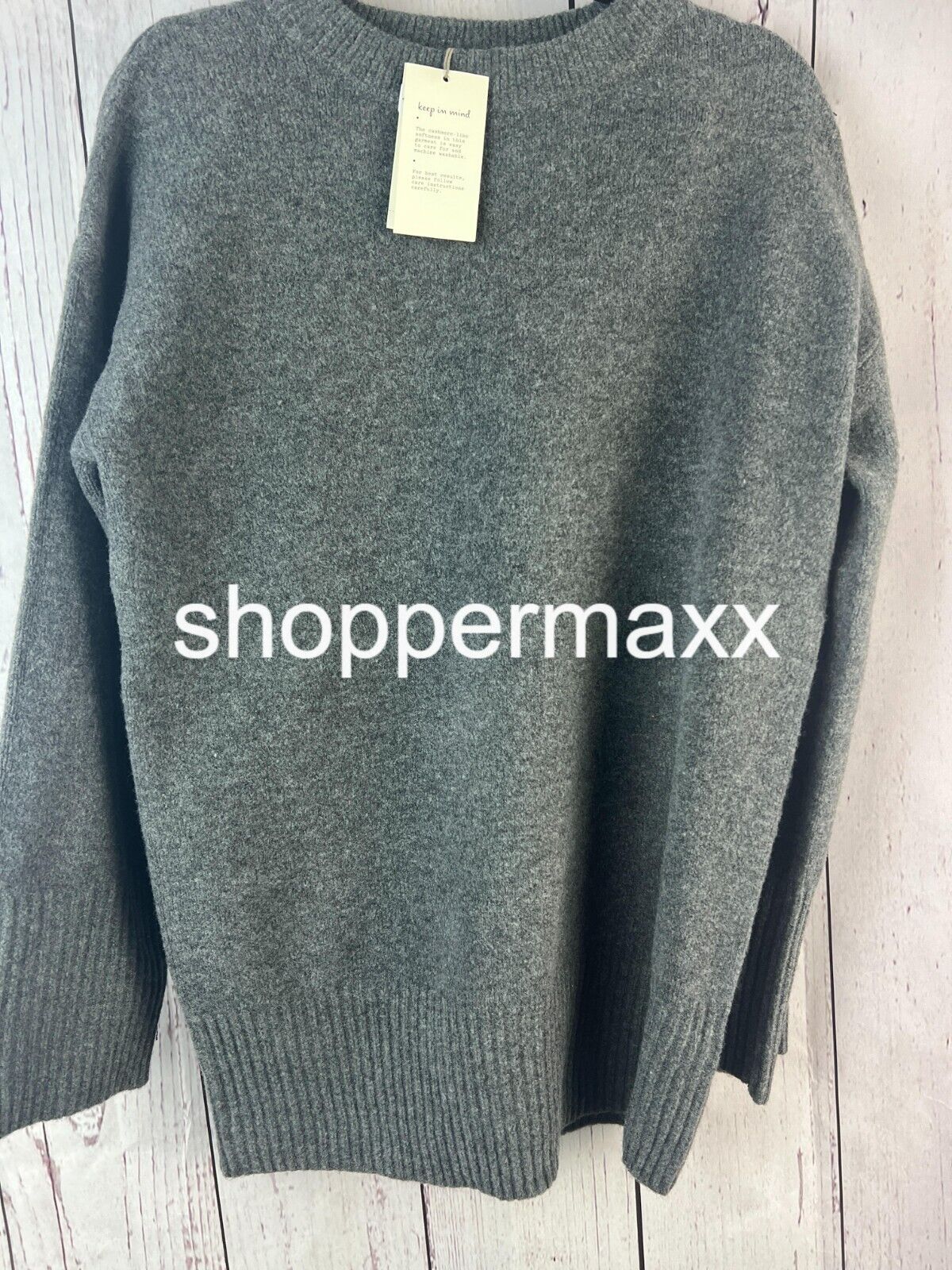 Women's Crewneck Tunic Pullover Sweater - A New Day, Dark Gray, Size X-Small