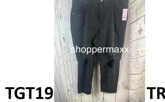 Women's Super-High Rise Distressed Skinny Jeans - Wild Fable, Black, 20W/27"INS
