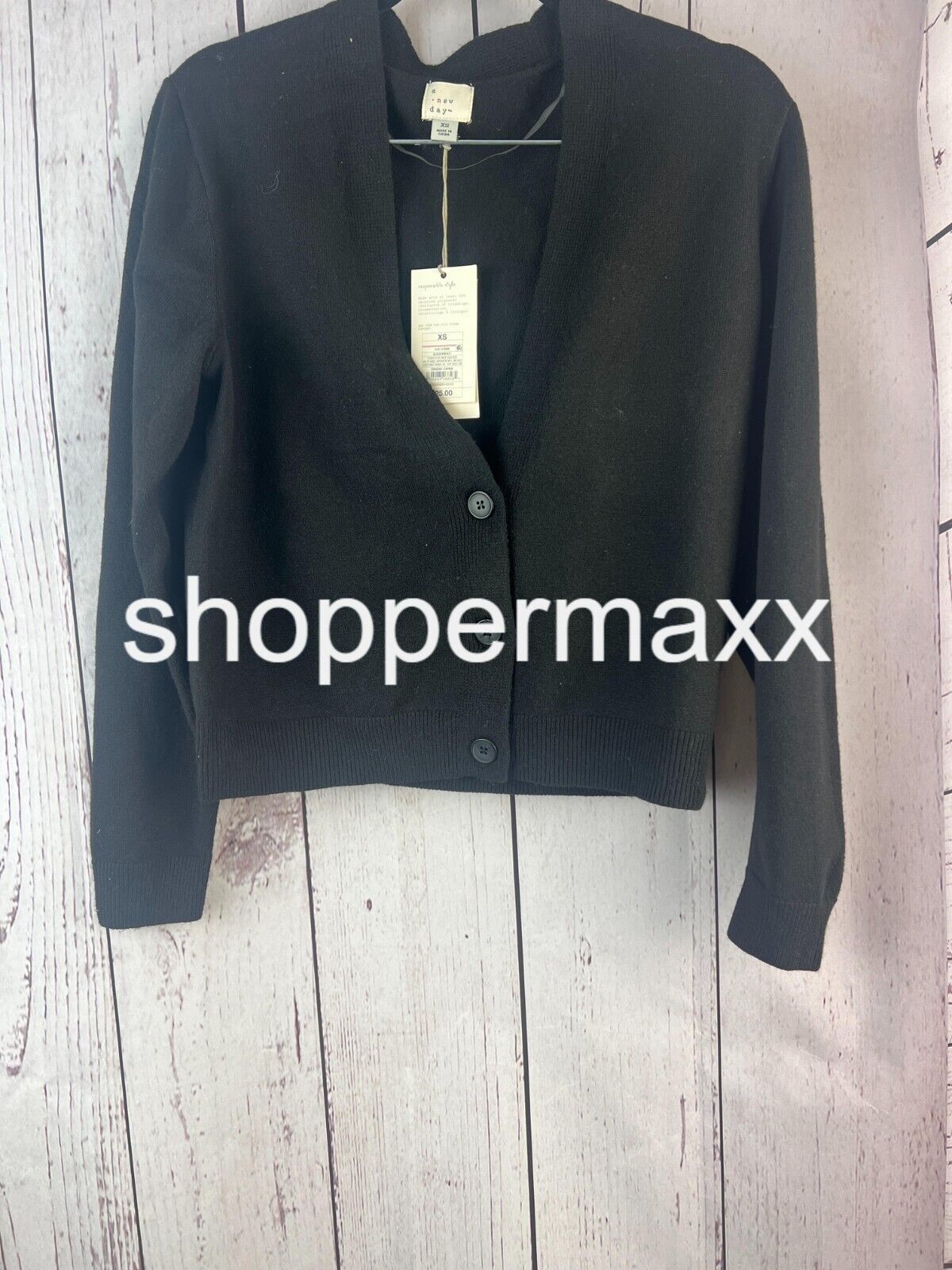 Women's Cardigan balloon-sleeve- A New Day, Black, Size X-Small