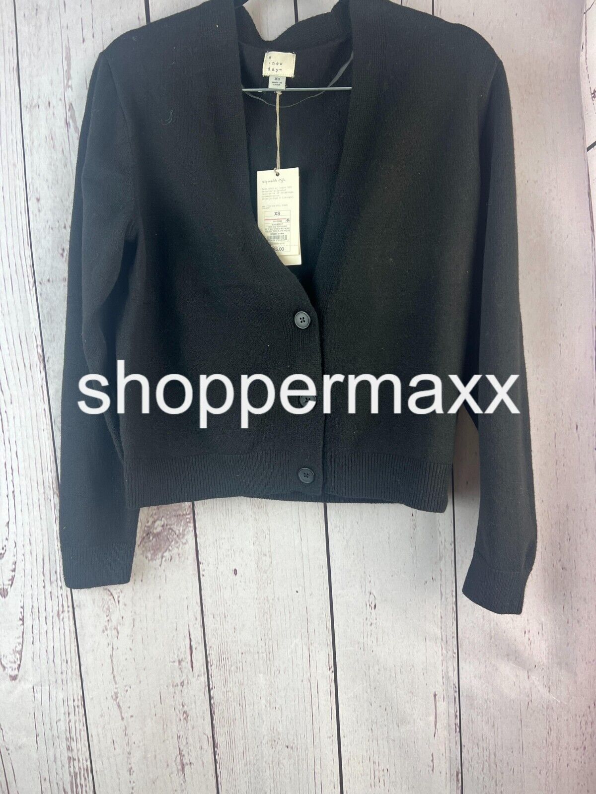 Women's Cardigan balloon-sleeve- A New Day, Black, Size X-Small