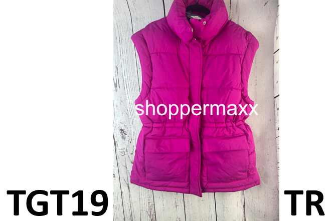 WOMEN'S PUFFER VEST - UNIVERSAL THREAD, PURPLE, SIZE MEDIUM