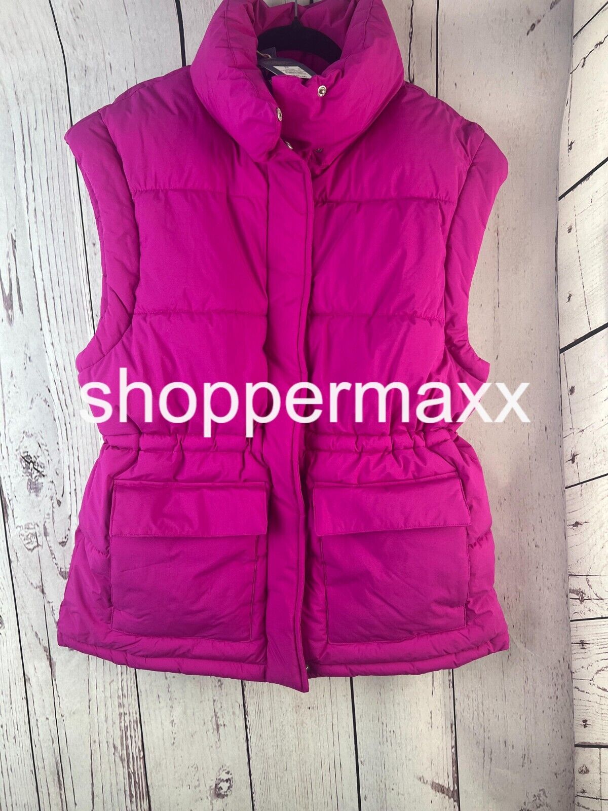 WOMEN'S PUFFER VEST - UNIVERSAL THREAD, PURPLE, SIZE MEDIUM