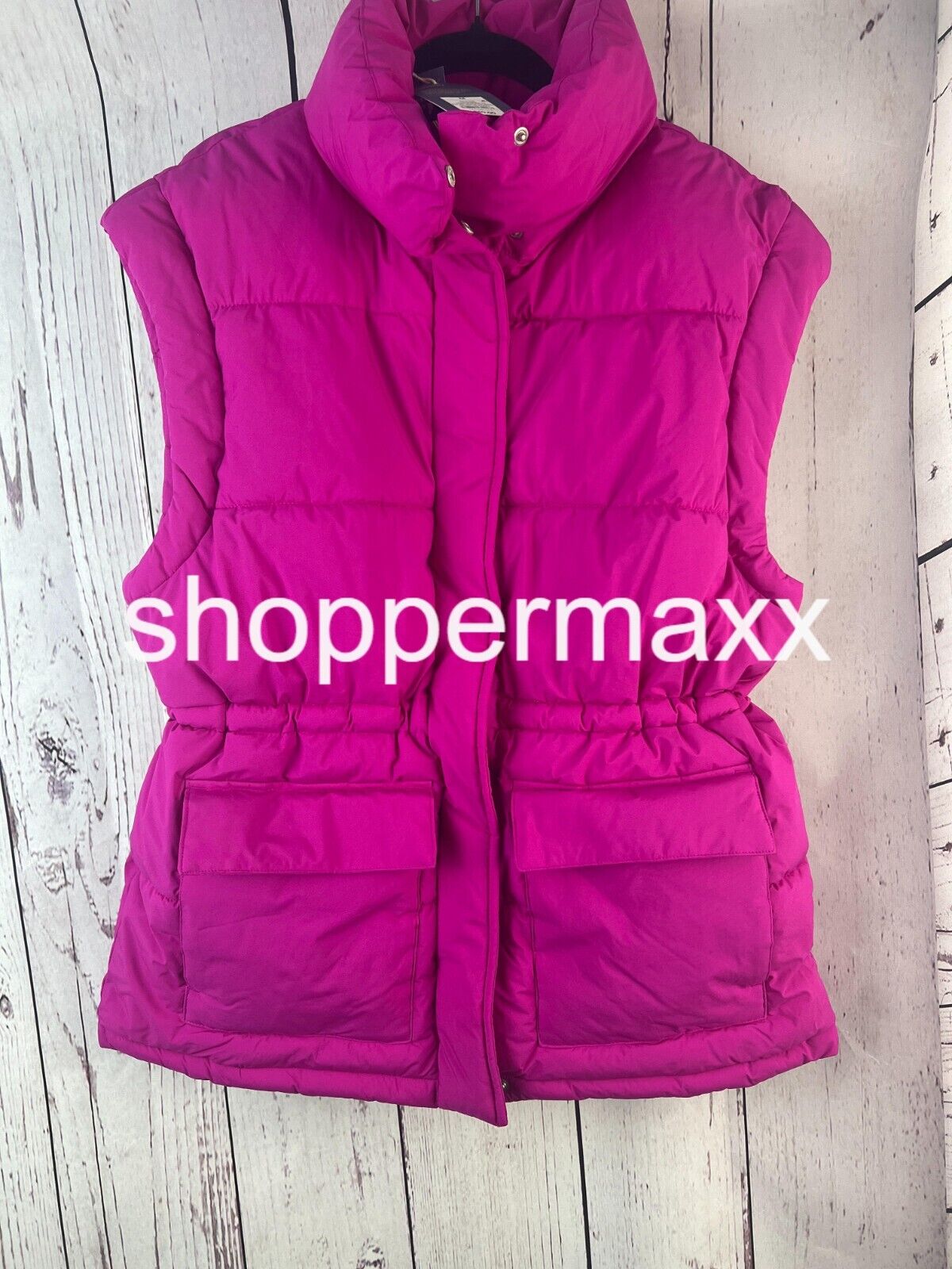 WOMEN'S PUFFER VEST - UNIVERSAL THREAD, PURPLE, SIZE MEDIUM