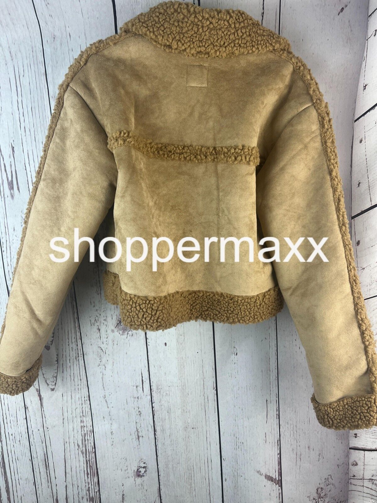 WOMEN'S FAUX SHEARLING JACKET - WILD FABLE, BROWN, SIZE SMALL