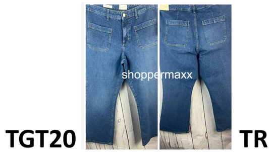 WOMEN'S HIGH-RISE FLARE JEANS - UNIVERSAL THREAD, MEDIUM WASH, SIZE 17 SHORT
