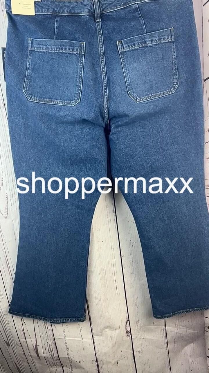 WOMEN'S HIGH-RISE FLARE JEANS - UNIVERSAL THREAD, MEDIUM WASH, SIZE 17 SHORT