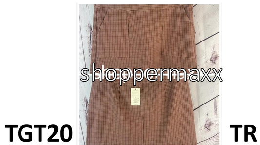 Women's Mini Skirt - A New Day, Brown Plaid, Size Large