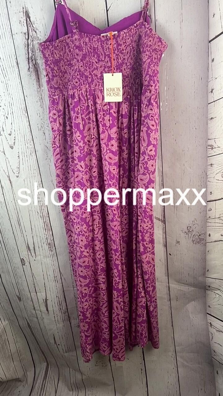 Women's Sleeveless Jumpsuit - Knox Rose, Magenta Floral, Size XX-Large