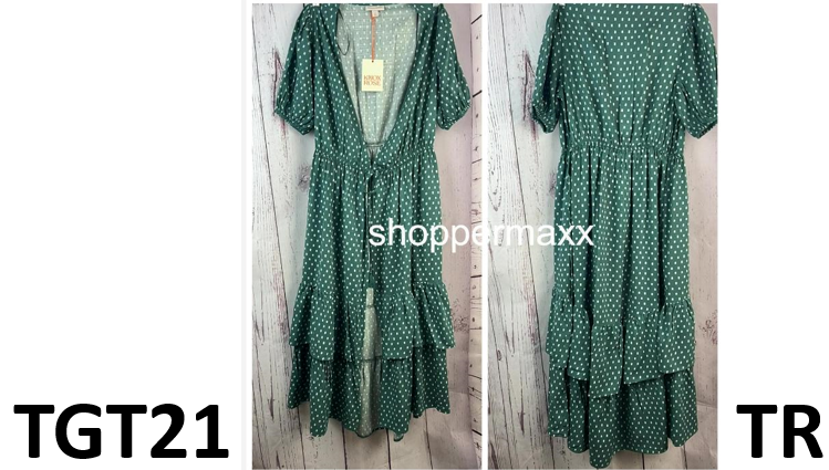 Women's Short Sleeve Wrap Dress - Knox Rose, Green, Size X-Small