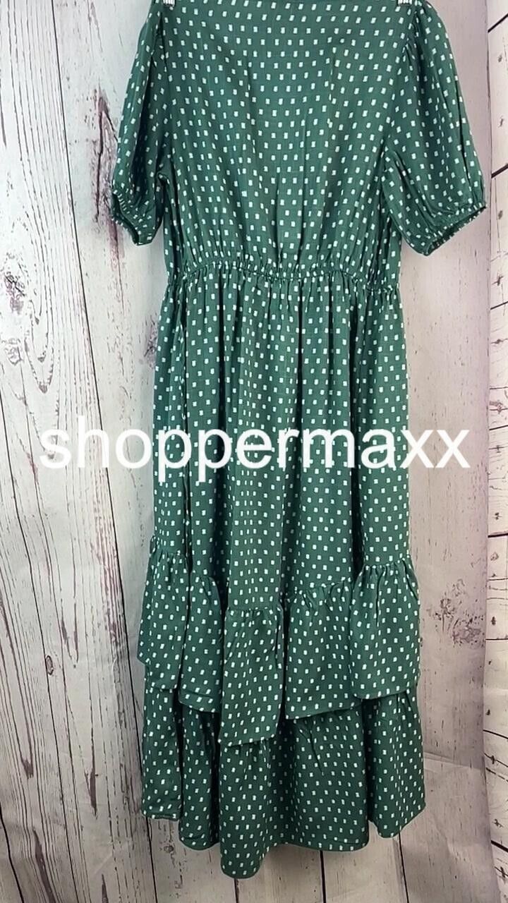 Women's Short Sleeve Wrap Dress - Knox Rose, Green, Size X-Small