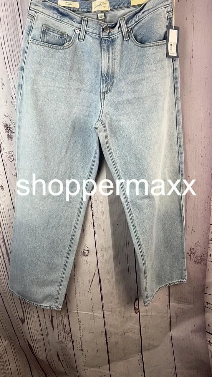 Women's Mid-Rise 90's Baggy Jeans - Universal Thread, Light Wash, Size 10 Short