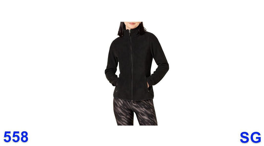 Essentials Women's Classic-Fit Long-Sleeve Polar Soft Fleece Jacket, black, XL