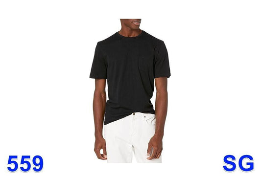 Essentials Men's 2-Pack Regular-Fit Short-Sleeve Crewneck T-Shirt, Black, Medium