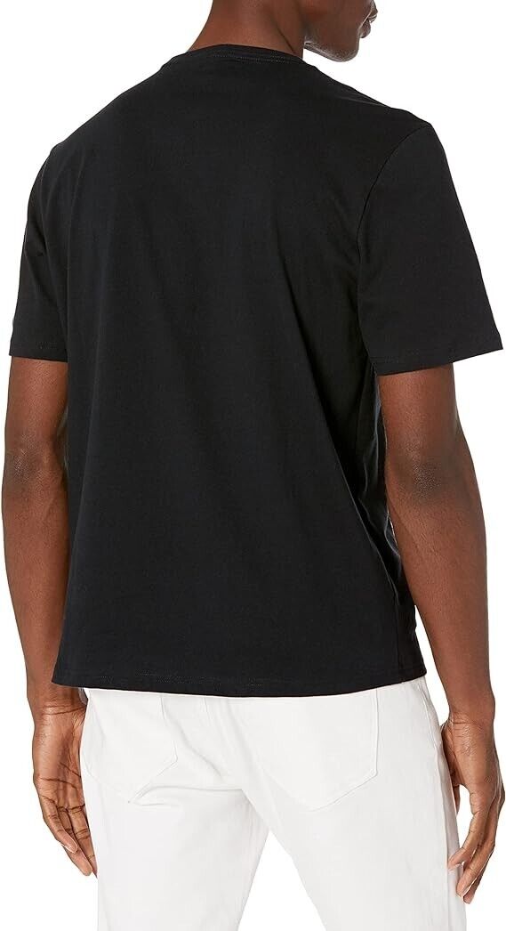 Essentials Men's 2-Pack Regular-Fit Short-Sleeve Crewneck T-Shirt, Black, Medium