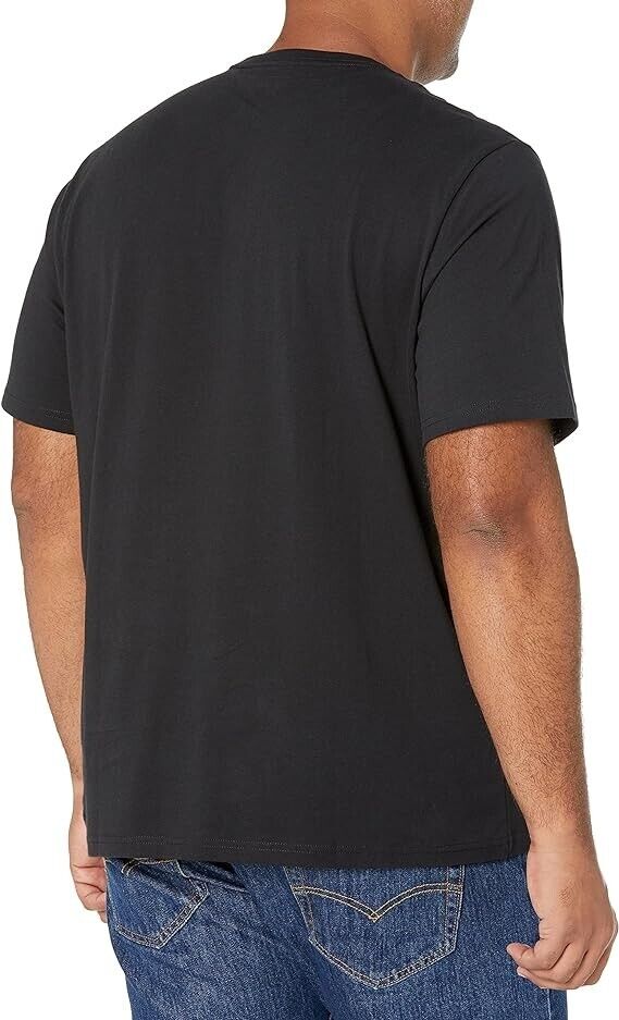Essentials Men's 2-Pack Regular-Fit Short-Sleeve Crewneck T-Shirt, Black, Medium