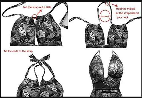 EastElegant Maternity Swimsuit One Piece V-Neck Pregnancy Swimwear Halter Bikini