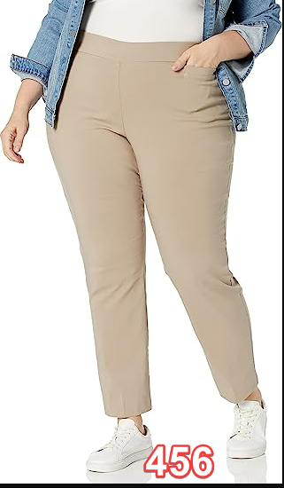 Briggs New York Women's Plus Sz Super Stretch Millenium Welt Pocket Pull on Pant