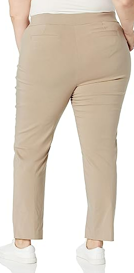 Briggs New York Women's Plus Sz Super Stretch Millenium Welt Pocket Pull on Pant