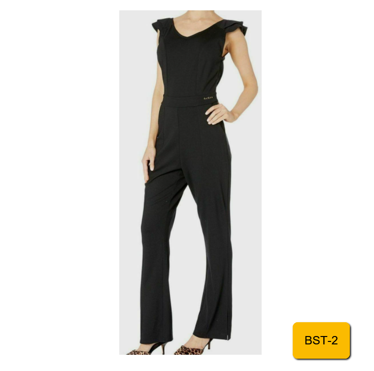 Bebe Ruffle Off the Shoulder Slit Leg Jumpsuit - Women's Size 10 - Black
