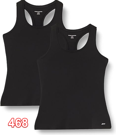 Amazon Essentials Women's Tech Stretch Racerback Tank Top Black Medium