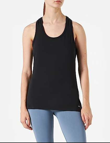 Amazon Essentials Women's Tech Stretch Racerback Tank Top Black Medium