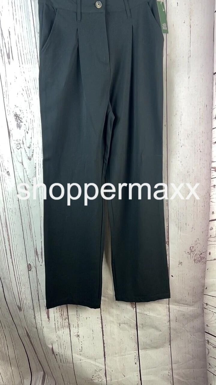 Women's Wide Leg Trousers Pants - Wild Fable, Black, Size 4