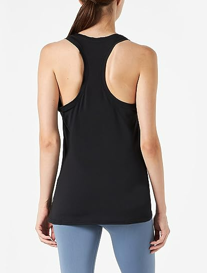 Amazon Essentials Women's Tech Stretch Racerback Tank Top Black Medium
