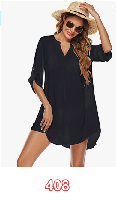 Adreamly Womens Swimsuit Cover Up Shirt Bikini Swimwear Bathing Suit Beach Dress