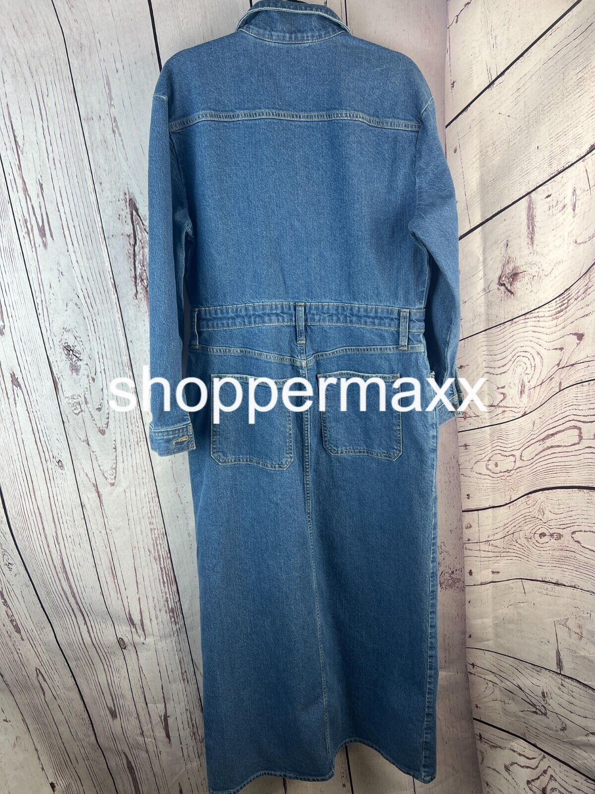 Women's Long Sleeve Denim Maxi Shirtdress- Universal Thread, Medium Wash, Size 0