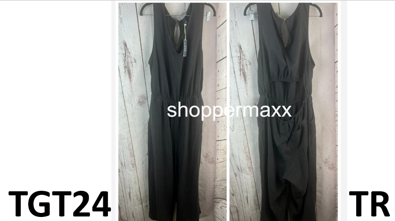 WOMEN'S SLEEVELESS JUMPSUIT - UNIVERSAL THREAD, BLACK, SIZE XX-Large