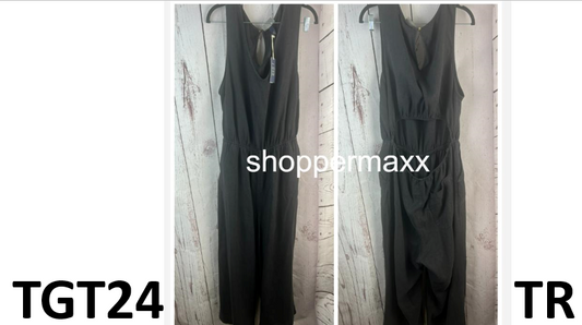WOMEN'S SLEEVELESS JUMPSUIT - UNIVERSAL THREAD, BLACK, SIZE XX-Large