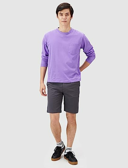 Amazon Essentials Men's Slim-Fit 9" Short Grey 34