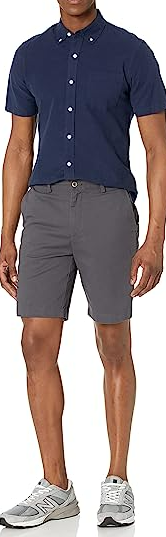 Amazon Essentials Men's Slim-Fit 9" Short Grey 34