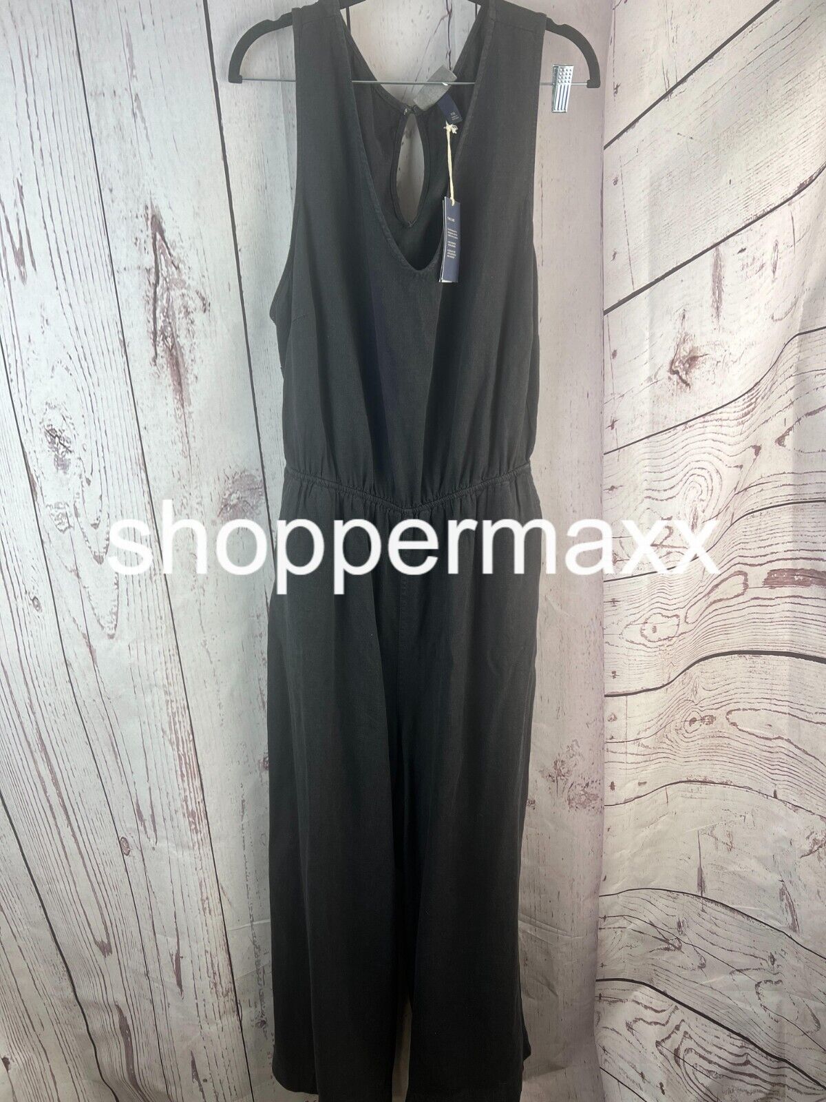 WOMEN'S SLEEVELESS JUMPSUIT - UNIVERSAL THREAD, BLACK, SIZE XX-Large