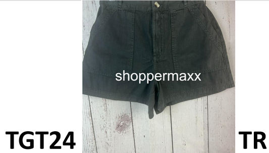 Women's High-Rise Utility Shorts - Universal Thread, Black, Size 4