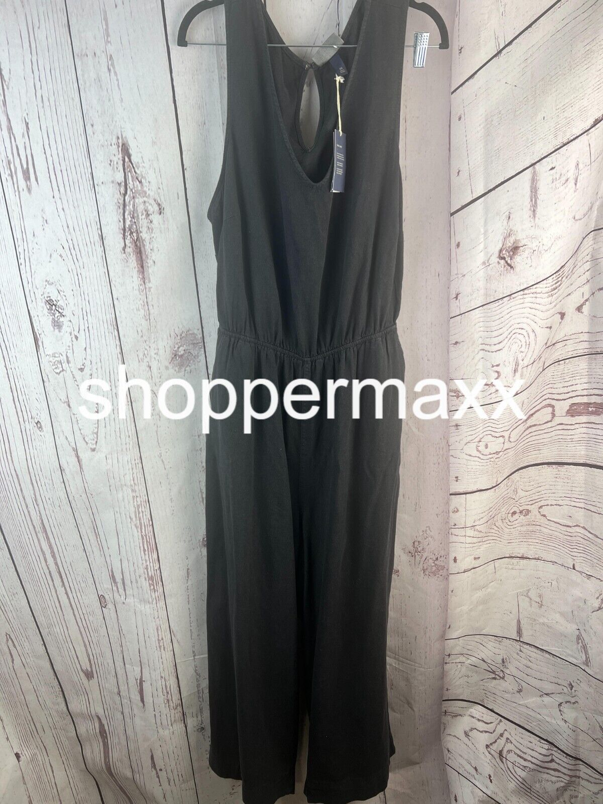 WOMEN'S SLEEVELESS JUMPSUIT - UNIVERSAL THREAD, BLACK, SIZE XX-Large