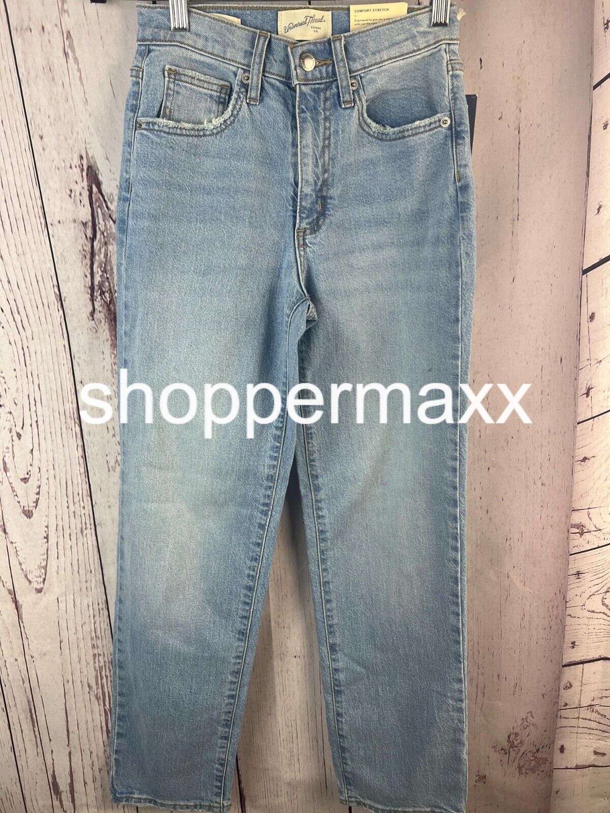 Women's High-Rise 90's Straight Jeans - Universal Thread, Light Wash- 0 Short
