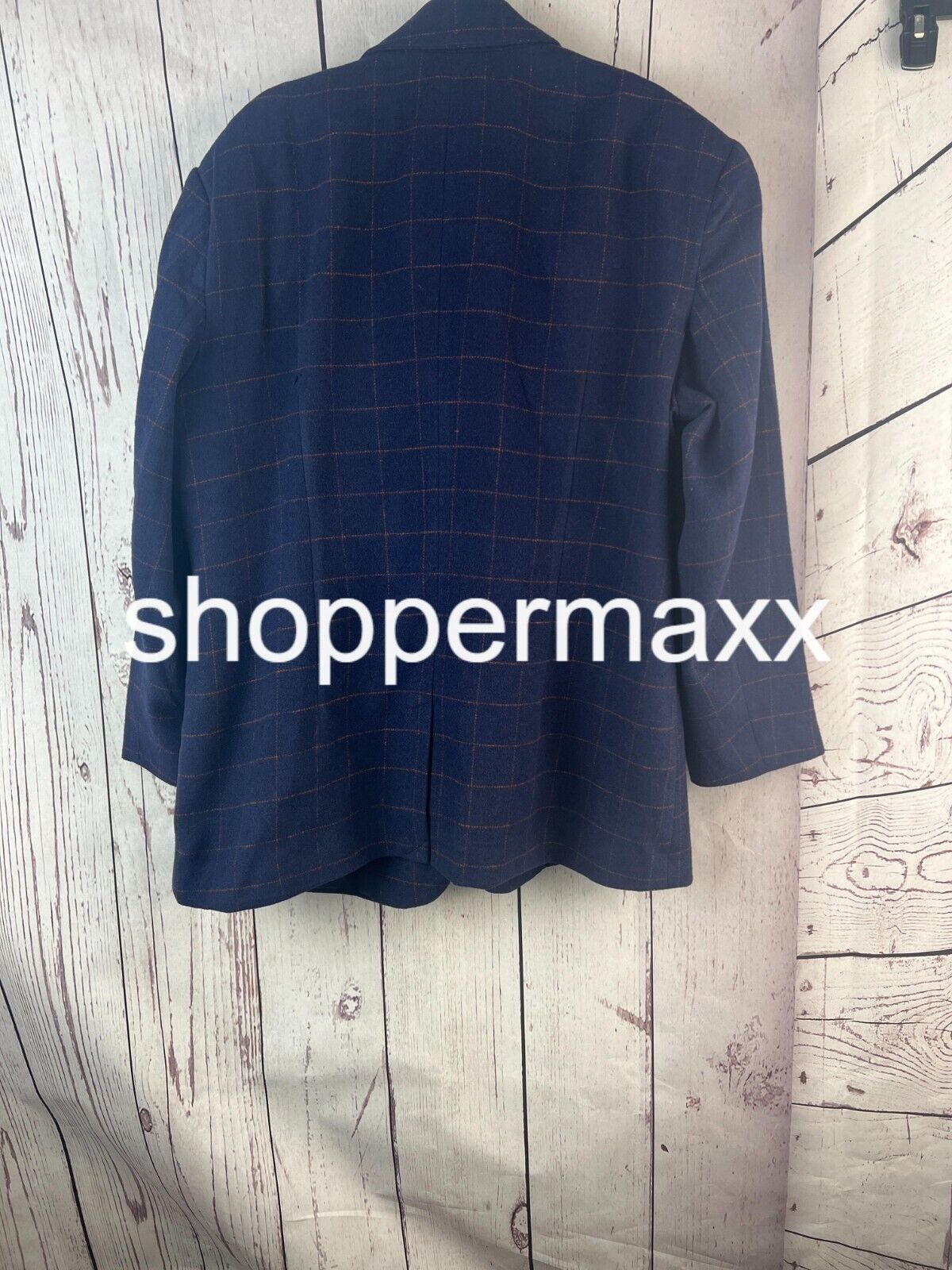 Women's Long Sleeve, Prep Check Blazer - Future Collective, Navy Blue, Size XL