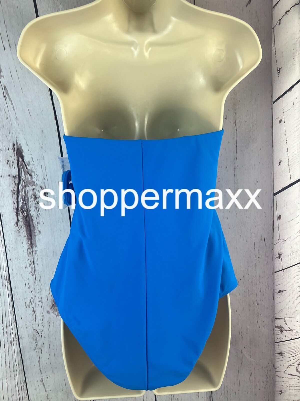 Women's Halter Keyhole Bandeau One Piece Swimsuit - Shade & Shore, Blue, Size M
