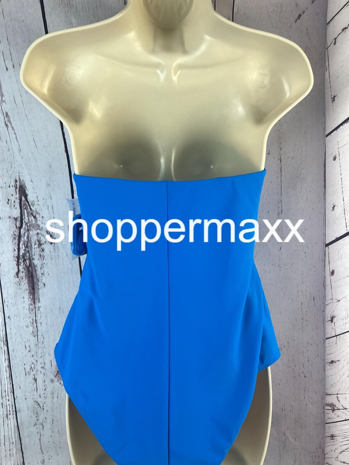 Women's Halter Keyhole Bandeau One Piece Swimsuit - Shade & Shore, Blue, Size M
