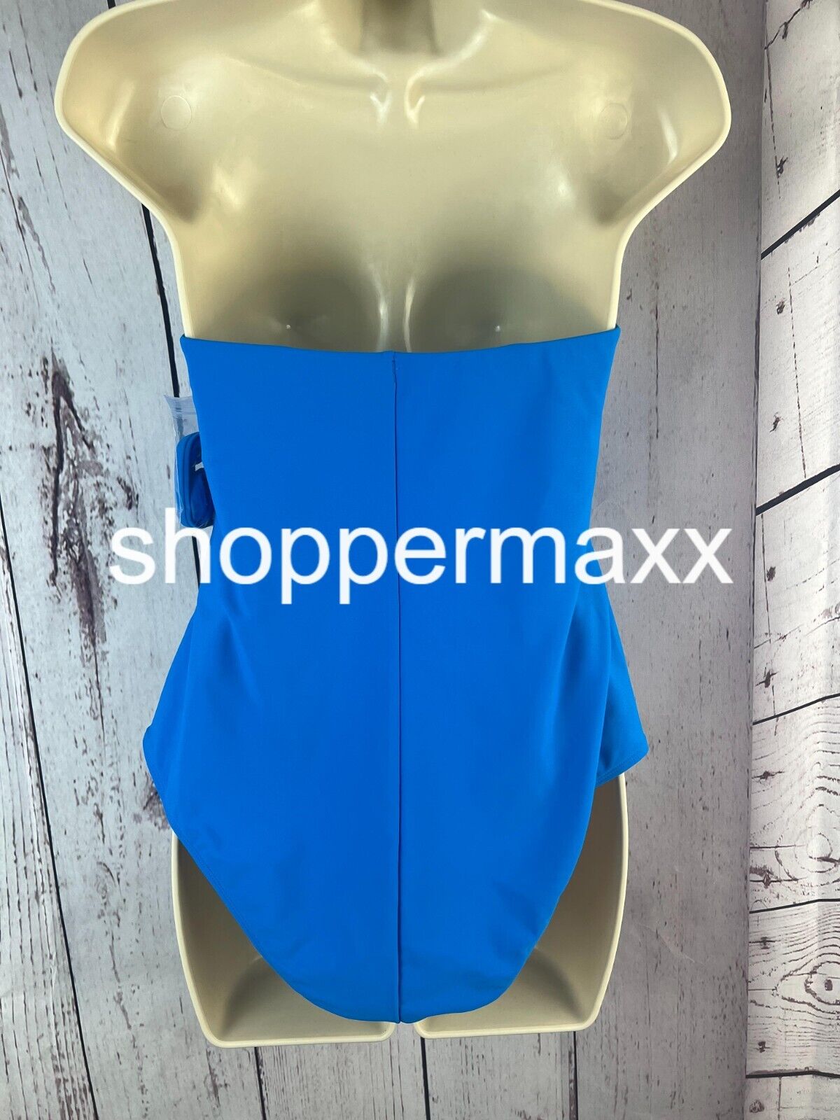 Women's Halter Keyhole Bandeau One Piece Swimsuit - Shade & Shore, Blue, Size M