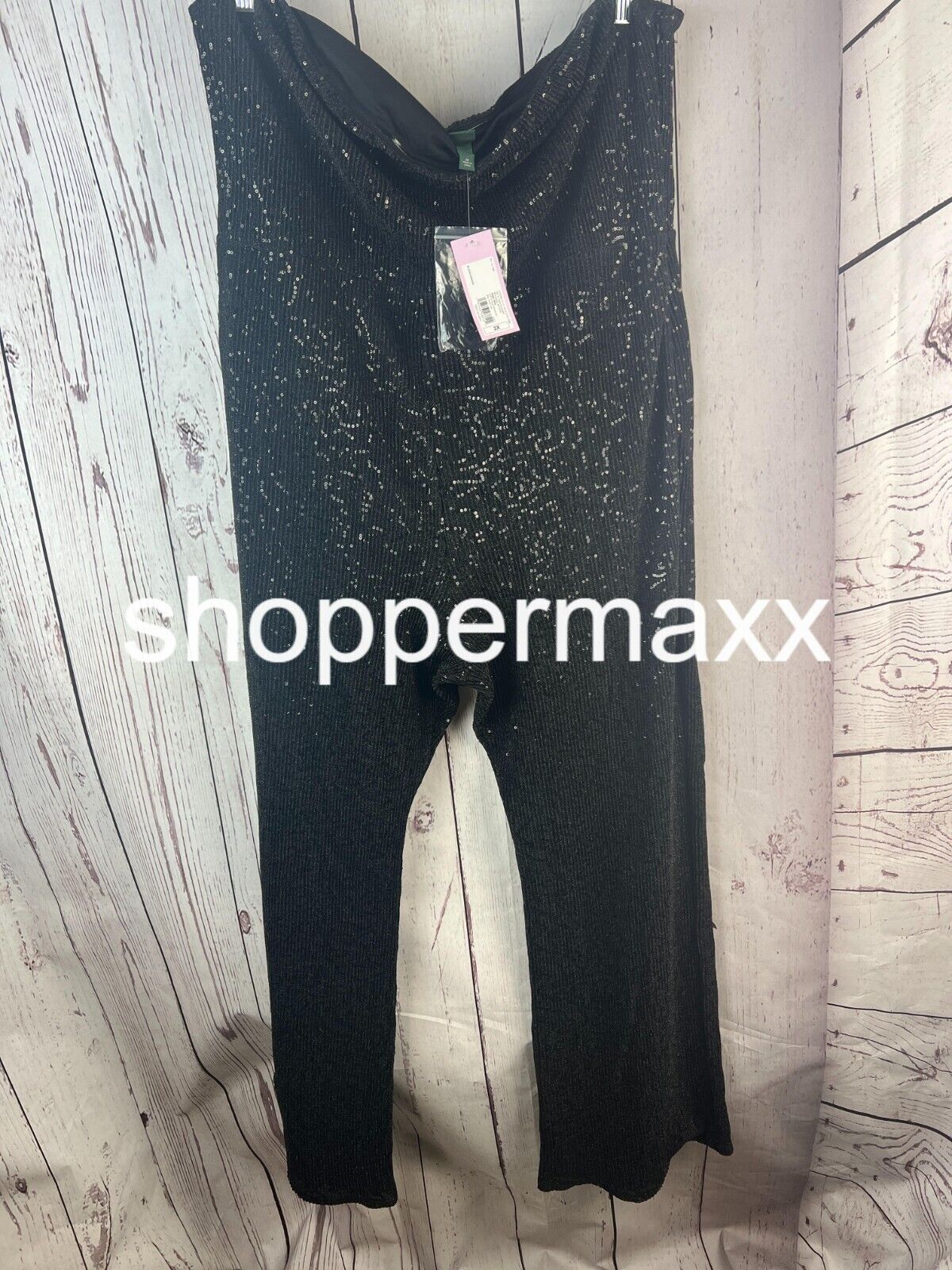 Women's Tube Sequin Mesh Jumpsuit Pants - Wild Fable, Black, Size 2X